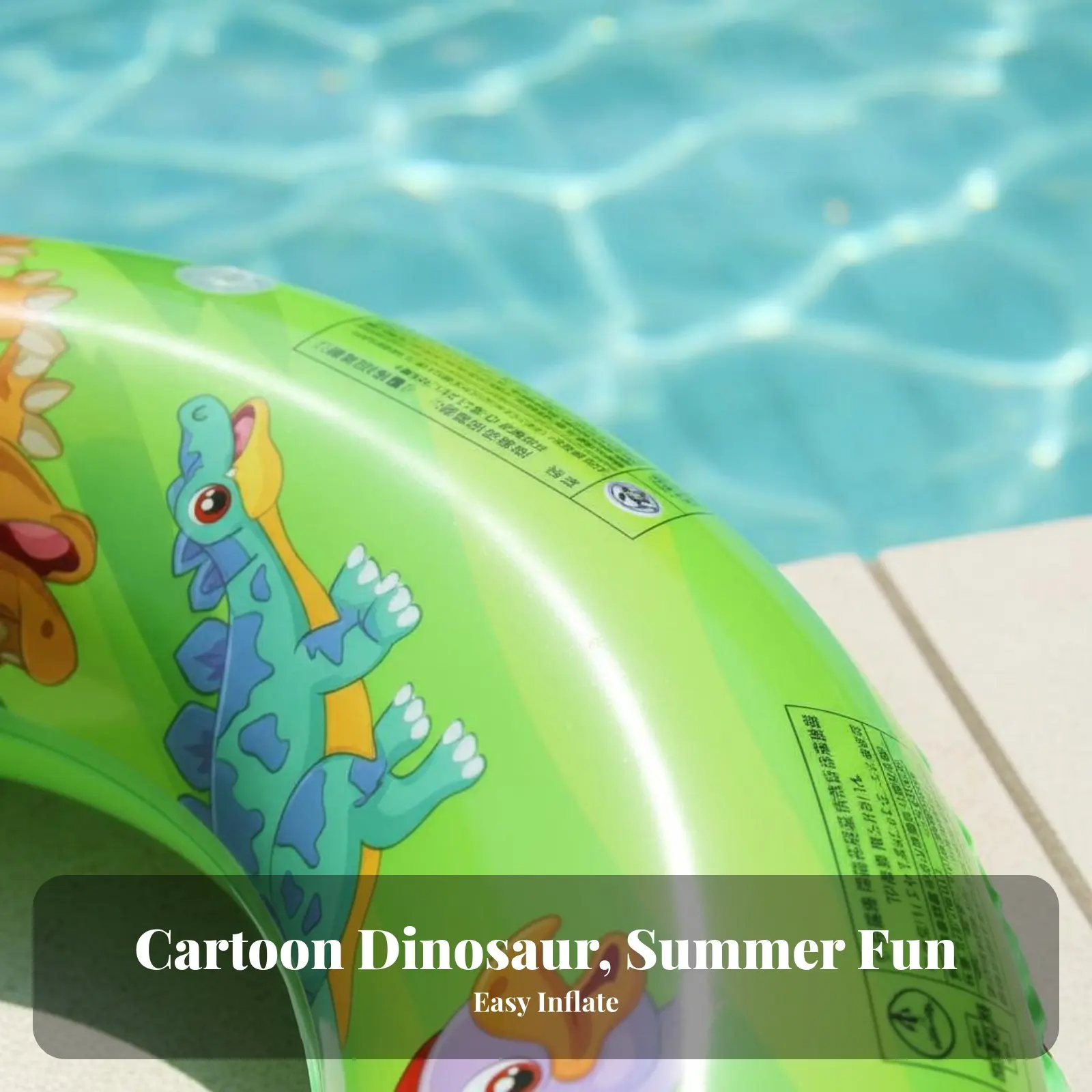 

Dinosaur Paddle Tube Portable Dinosaur Pool Buoy PVC Swimming Tube Vivid Hues Creature Shaped Floatie Skin-Pleasant for Adults