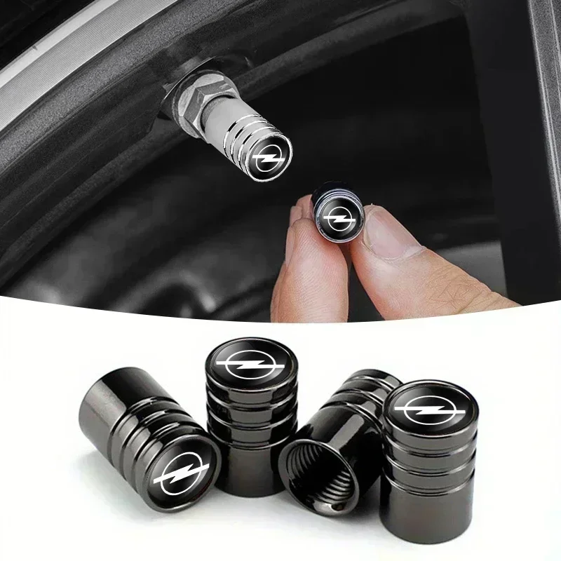 

4Pcs Aluminum Round Car Wheel Tire Valve Caps For Opel Meriva Corsa Astra Vivaro Signum Insignia Mokka Adam Combo Junior
