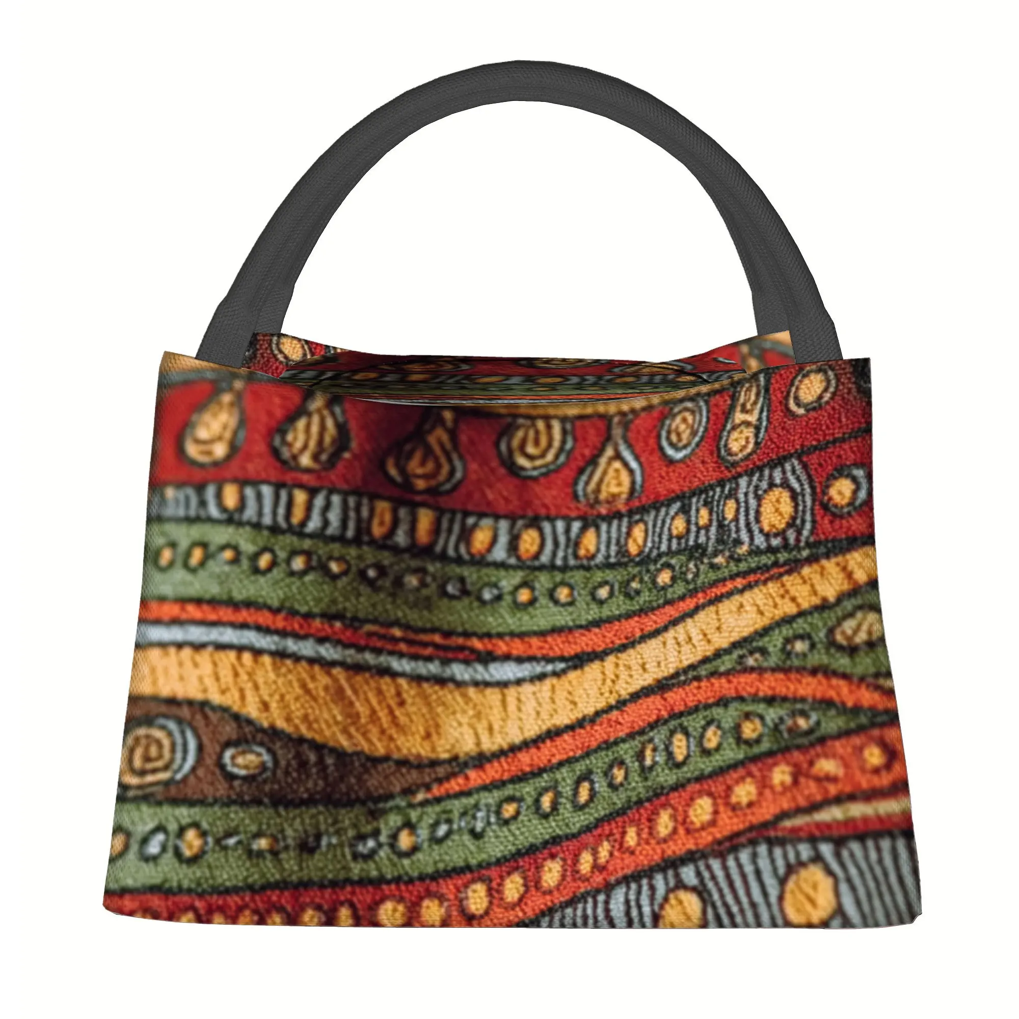Colorful Patterned Fabric Design Printed Thermal Bag Insulated Bag, No Food Contact, Suitable for Home, Restaurant, Office