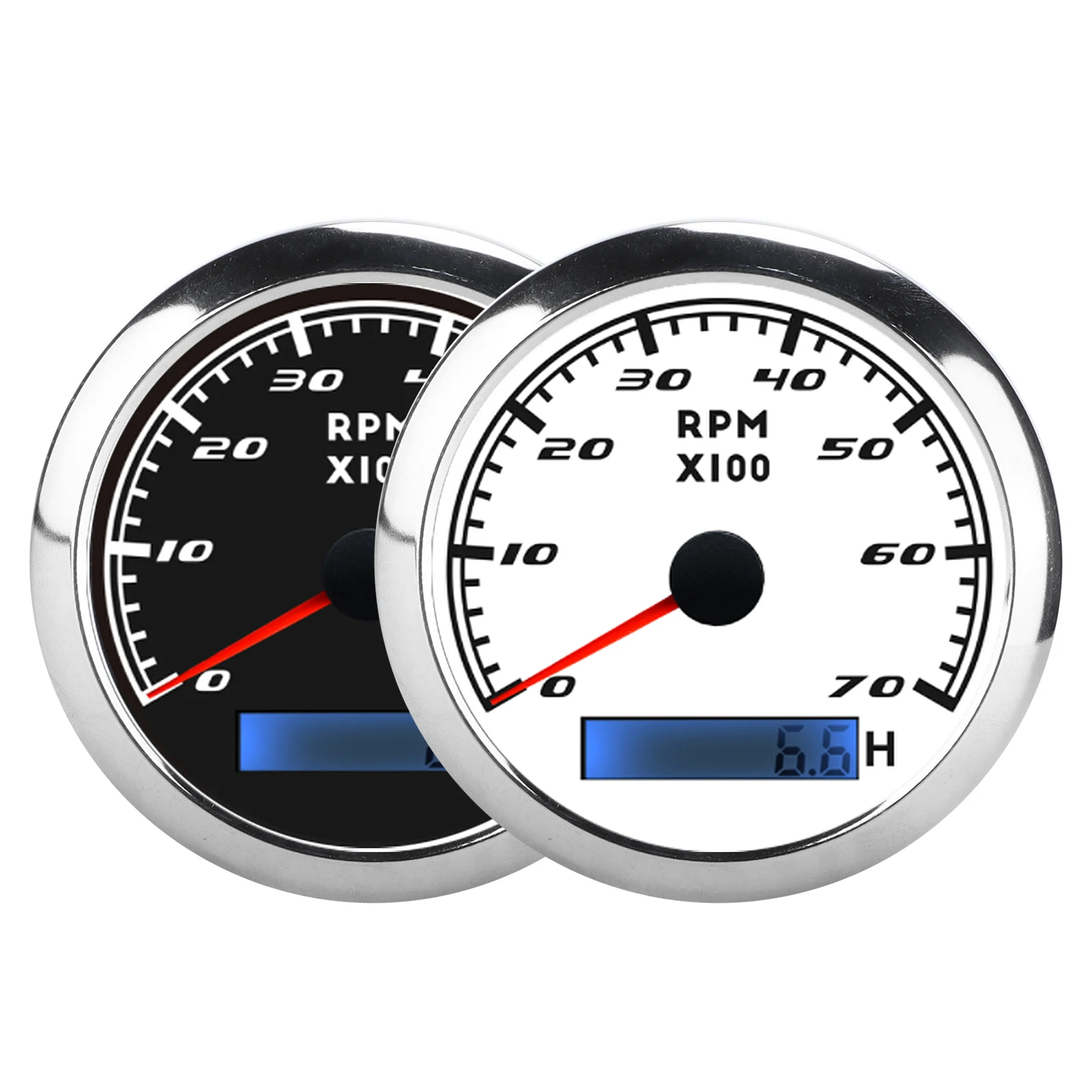 

Boat Tacho Meter Tacho Meter Pointer Tachometer Waterproof Marine Accessory for Automobiles Boats Yacht RV 9‑32V