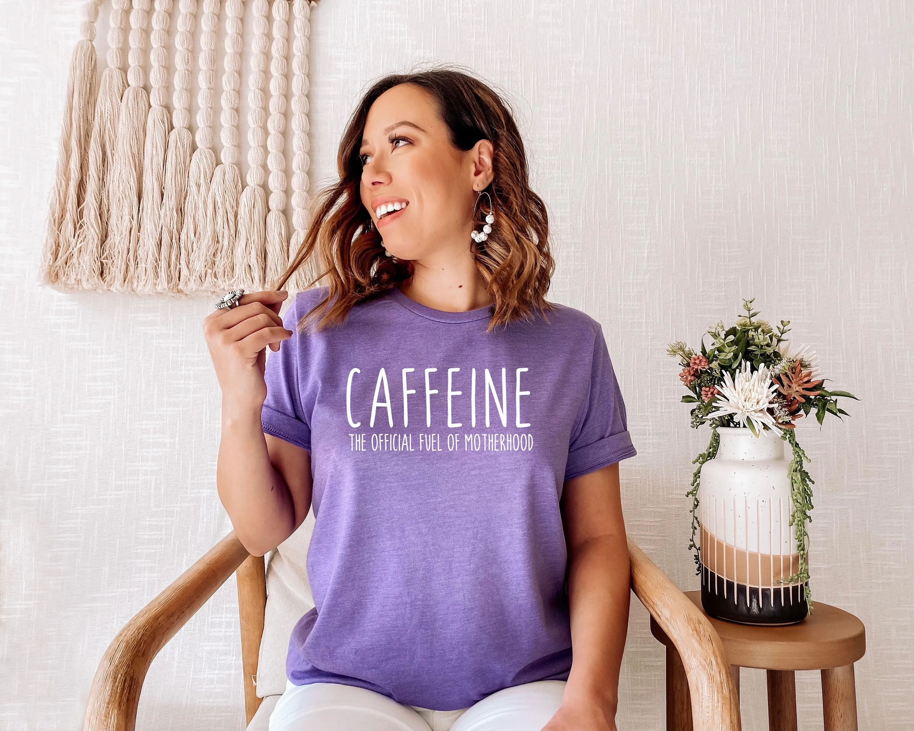 Caffeine The Official Fuel Of Motherhood T Shirt Tired Mom Addict Momlife