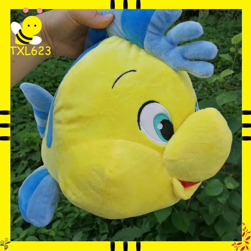 

Flounder Ariel the Little Mermaid Princess Plush Stuffed Doll 35cm/45cm Kawaii Chubby Pillow Toy for Girls Child Gift