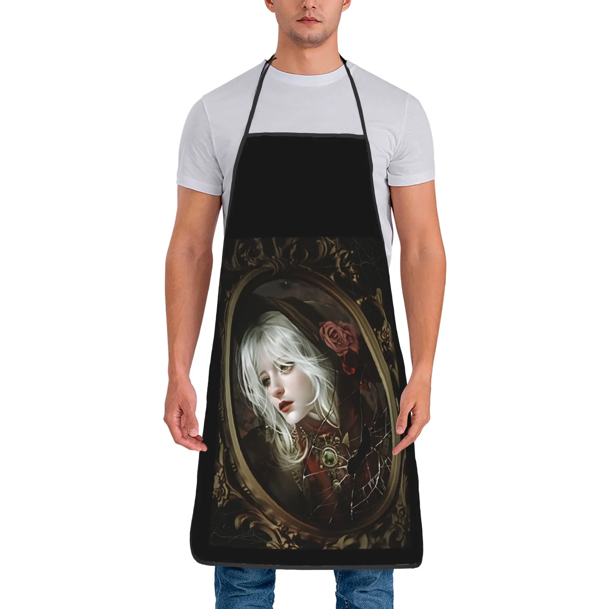 Video Games Bloodborne Apron  Cleaning Custom Kitchen Accessories Manicure Work Aprons without Pocket