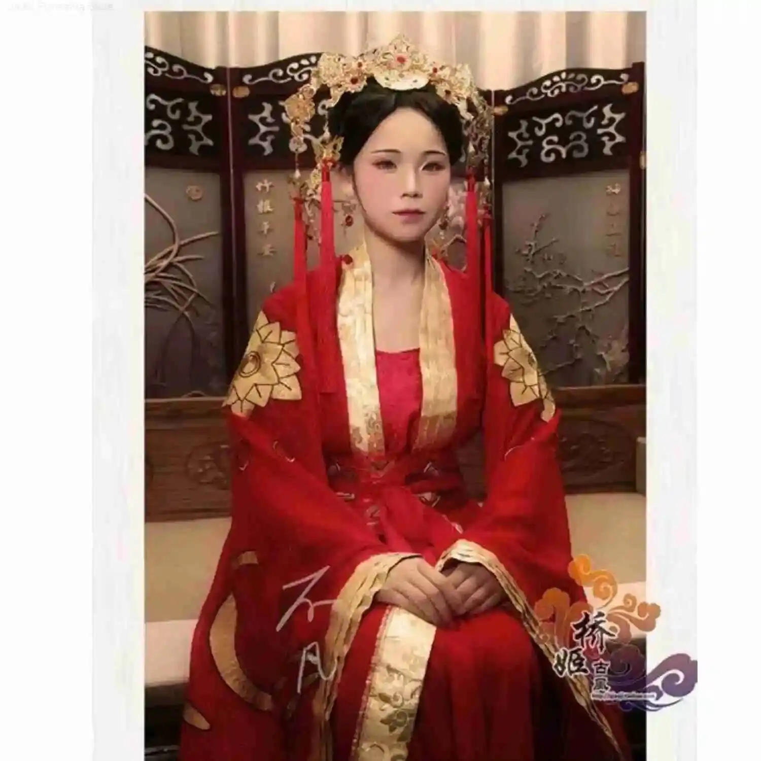 Jiang Yan Li Wedding Dress Wei Wuxian Sister Mo Dao Zu Shi Cosplay Costume Jiang Yanli Hanfu Lady Qiao Ji Ancient Style Presale
