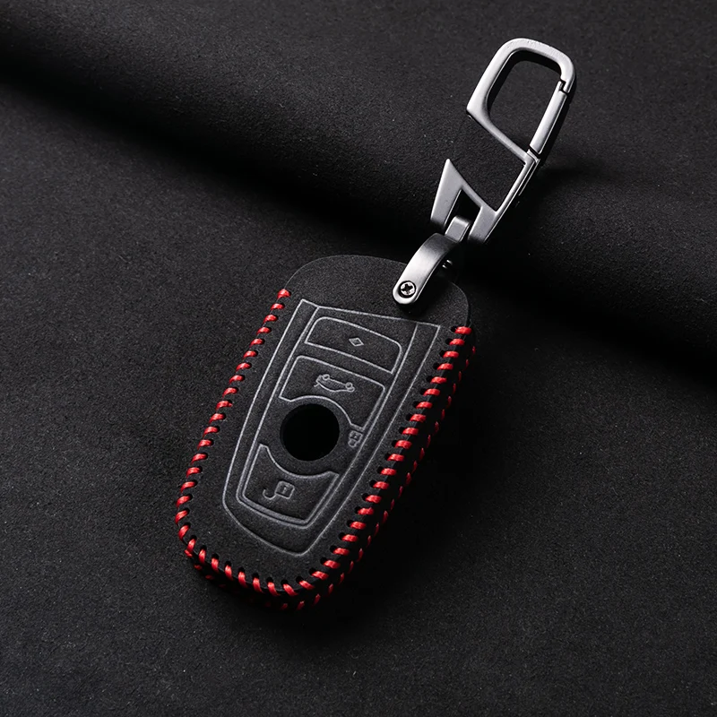 Leather Car Remote Key Case Cover For BMW 1 2 3 4 5 6 7 Series X1 X3 X4 X5 X6 F36 F25 F26 F30 F34 F10 F07 F20 Z10 G30 F15 F16