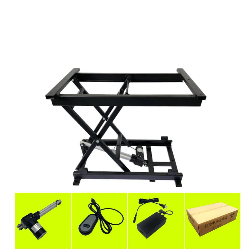 Multifunctional Electric Wired And Wireless Remote Control Coffee Table Dining Table Lifting Hardware Folding Iron Frame 80kg 16