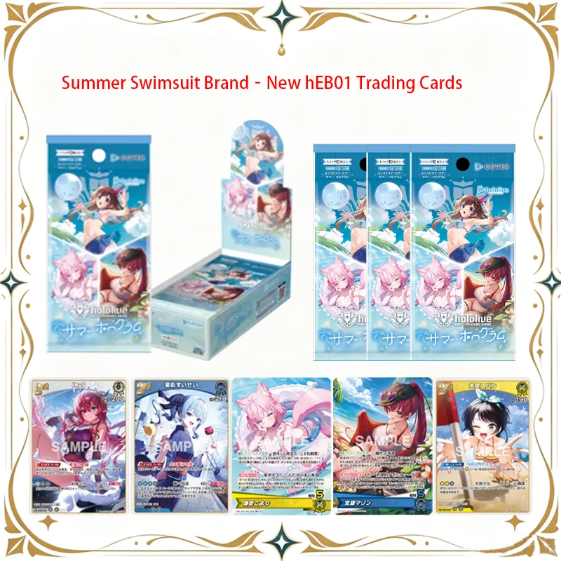 Genuine Summer‑Hologram TCG Cards Tokino Sora Houshou Marine Character Cards Japanese Original Sealed Box CardsHoliday Gift
