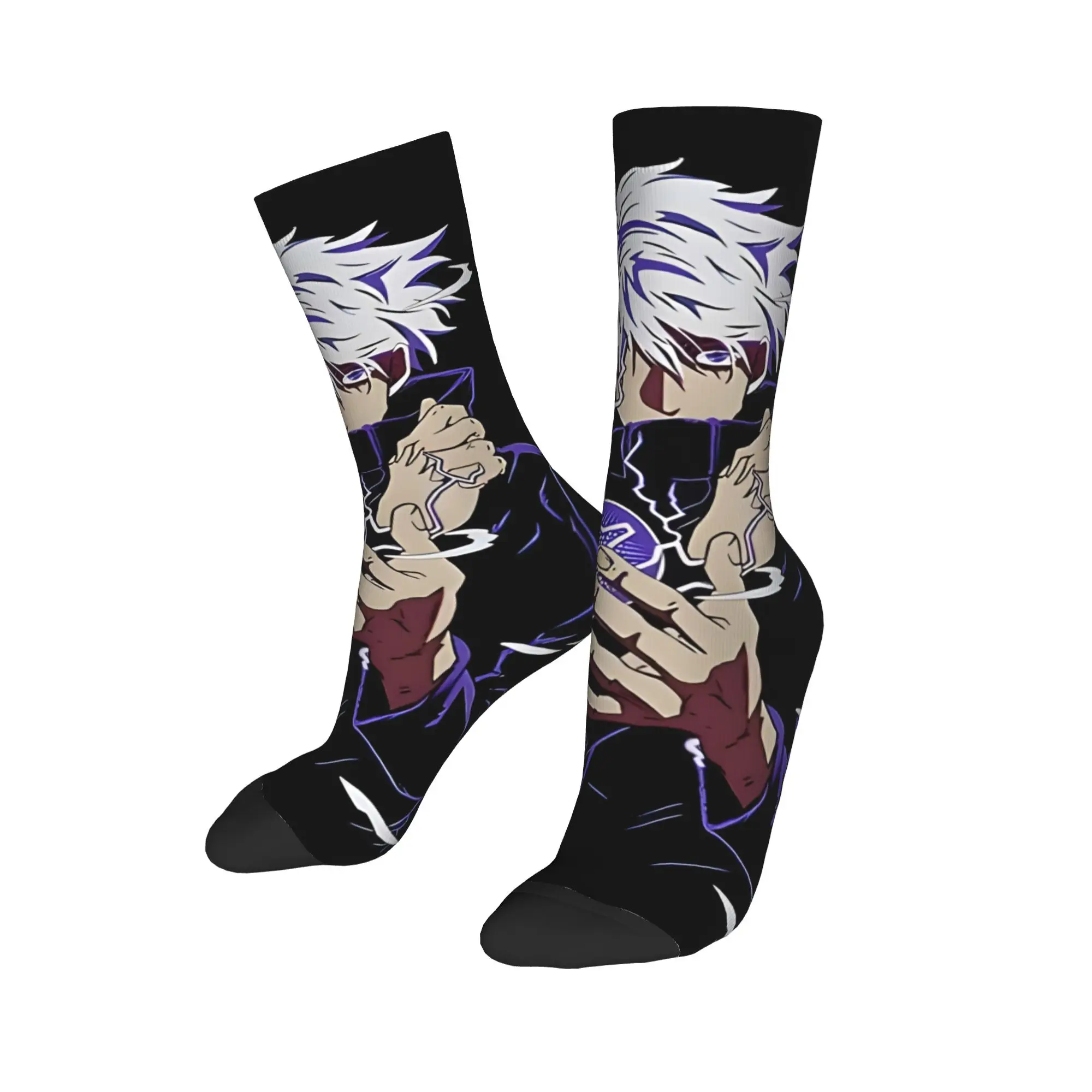 Funny Sock Bandai Jujutsu Kaisen The Strongest Gojo  Vintage Quality Pattern Printed Men Crew Socks Casual Men's Socks