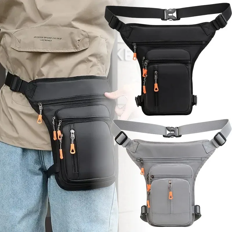 

Multifunctional Nylon Leg Bag for Men Outdoor Hiking Climbing Tactical Thigh Drop Pouch Motorcycle Riding Hip Bag Waist Pack