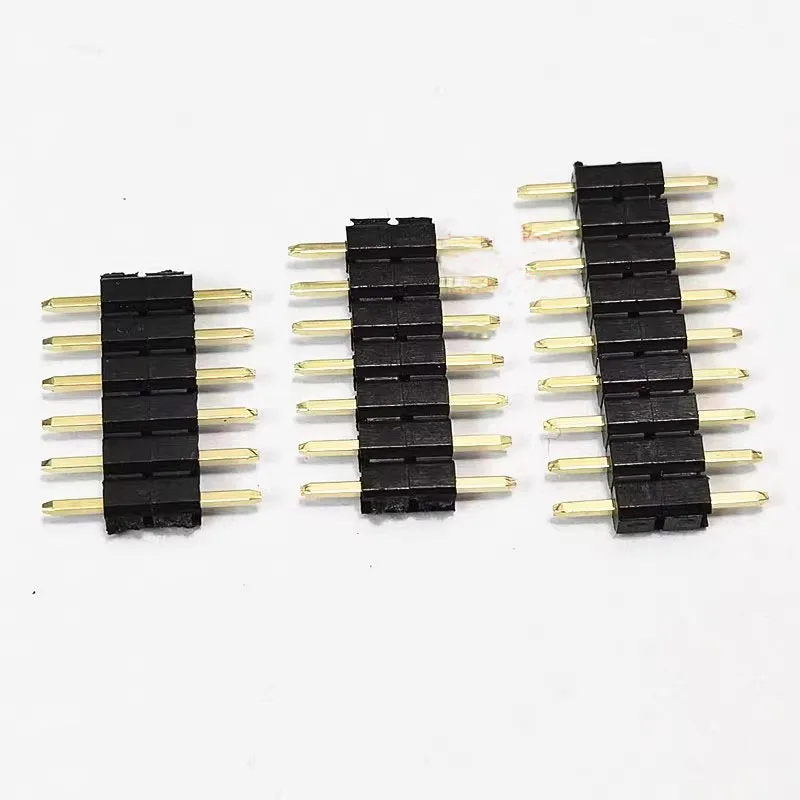 2.54mm pin header spacing double plastic single row needle straight plug 1 * 2/3/4/5/6/7/8/10/12/14/15/20/40pin plastic centered