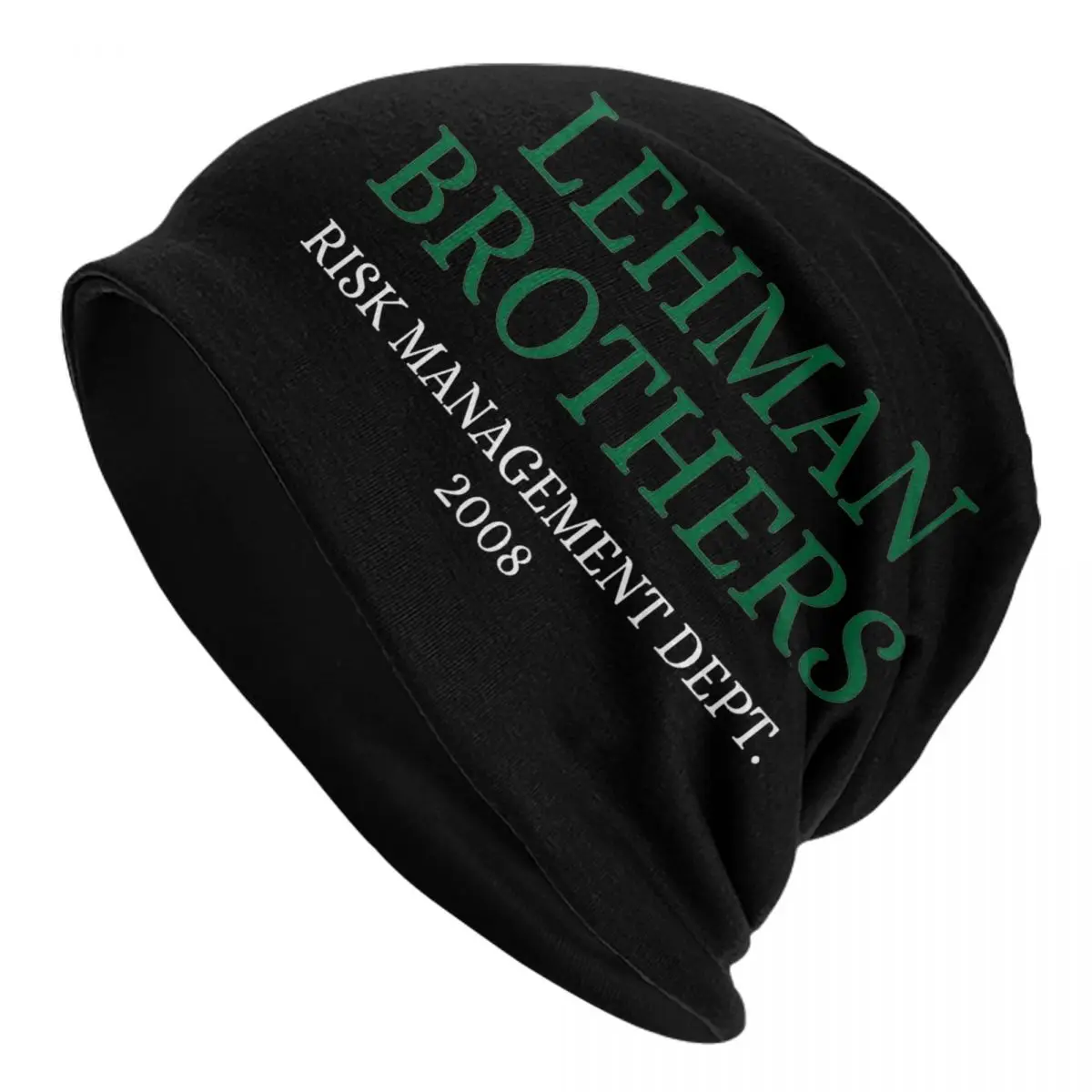 Lehman Brothers Risk Management Department 2008 Slouchy Beanie Unisex Winter Streetwear Skullies Cap Bonnet Knitting Hats