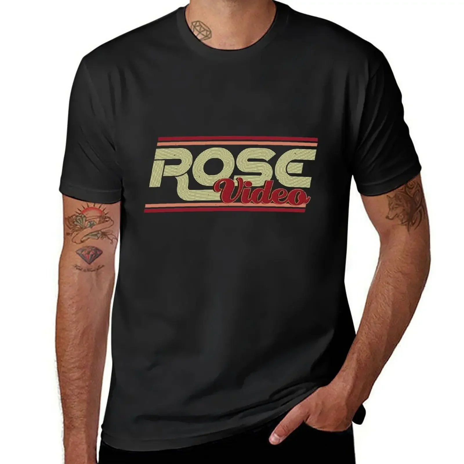 Rose Video T-Shirt shirts graphic tees customs basketball graphic tees Aesthetic clothing Short sleeve tee men