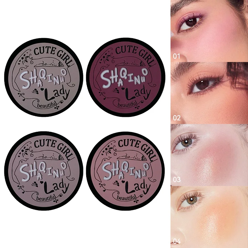 SHAQINUO Line Garden Blush - Trio of Shades, Youthful Charm, Japanese Fresh Look, Perfect for Delicate Makeup