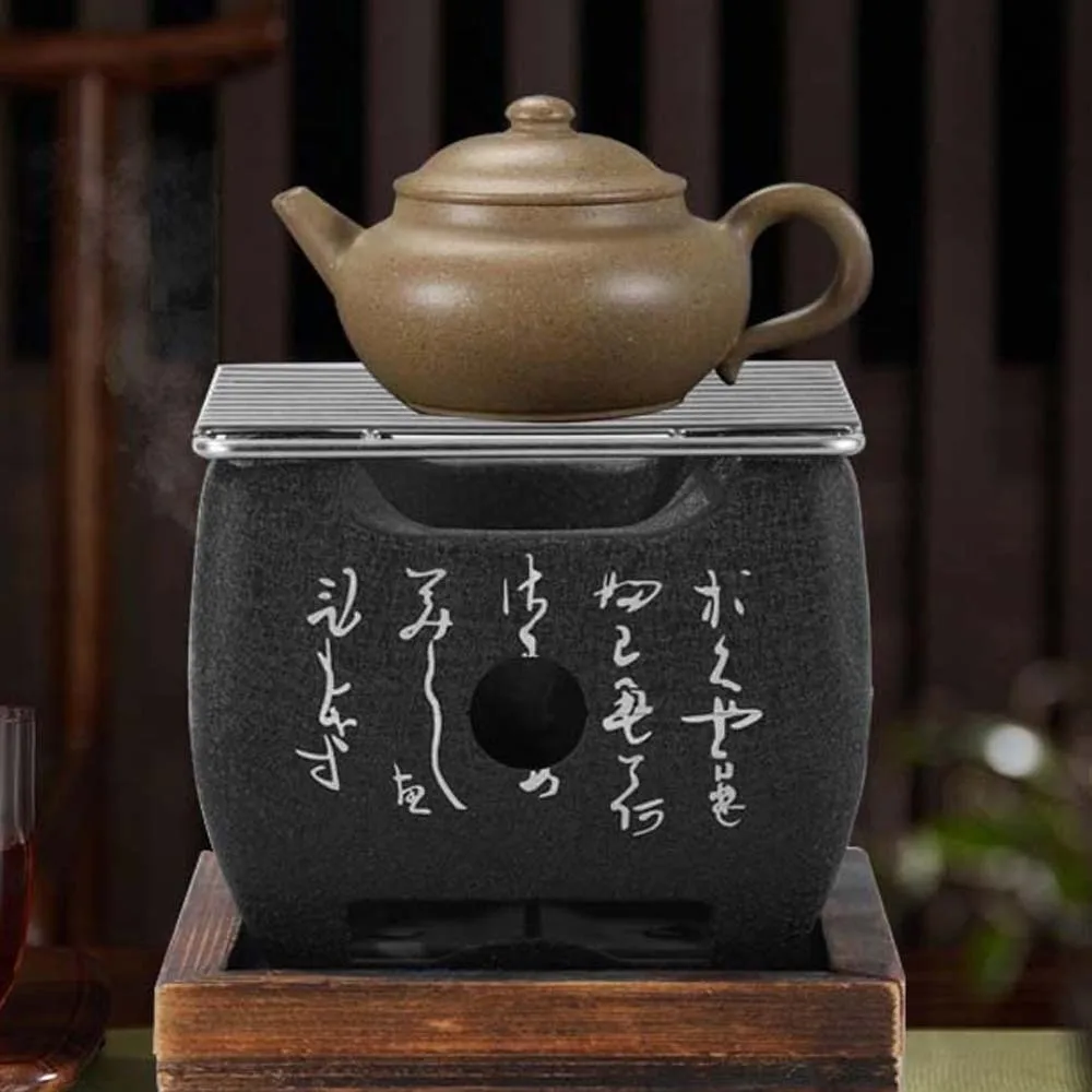 

Угольная печь в японском стиле, углеродная печь из алюминиевого сплава, мини-печь с квадратным текстом и сеткой для гриля, портативный угольный гриль для кемпинга