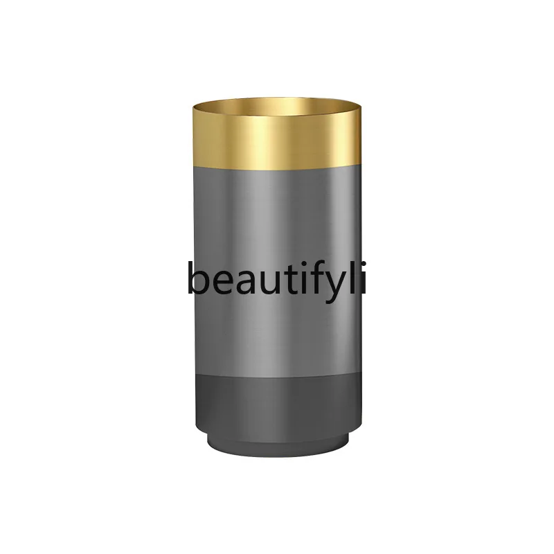 

Round stainless steel column type washbasin Hotel B & B Bar Washbasin Integrated floor-to-ceiling pool