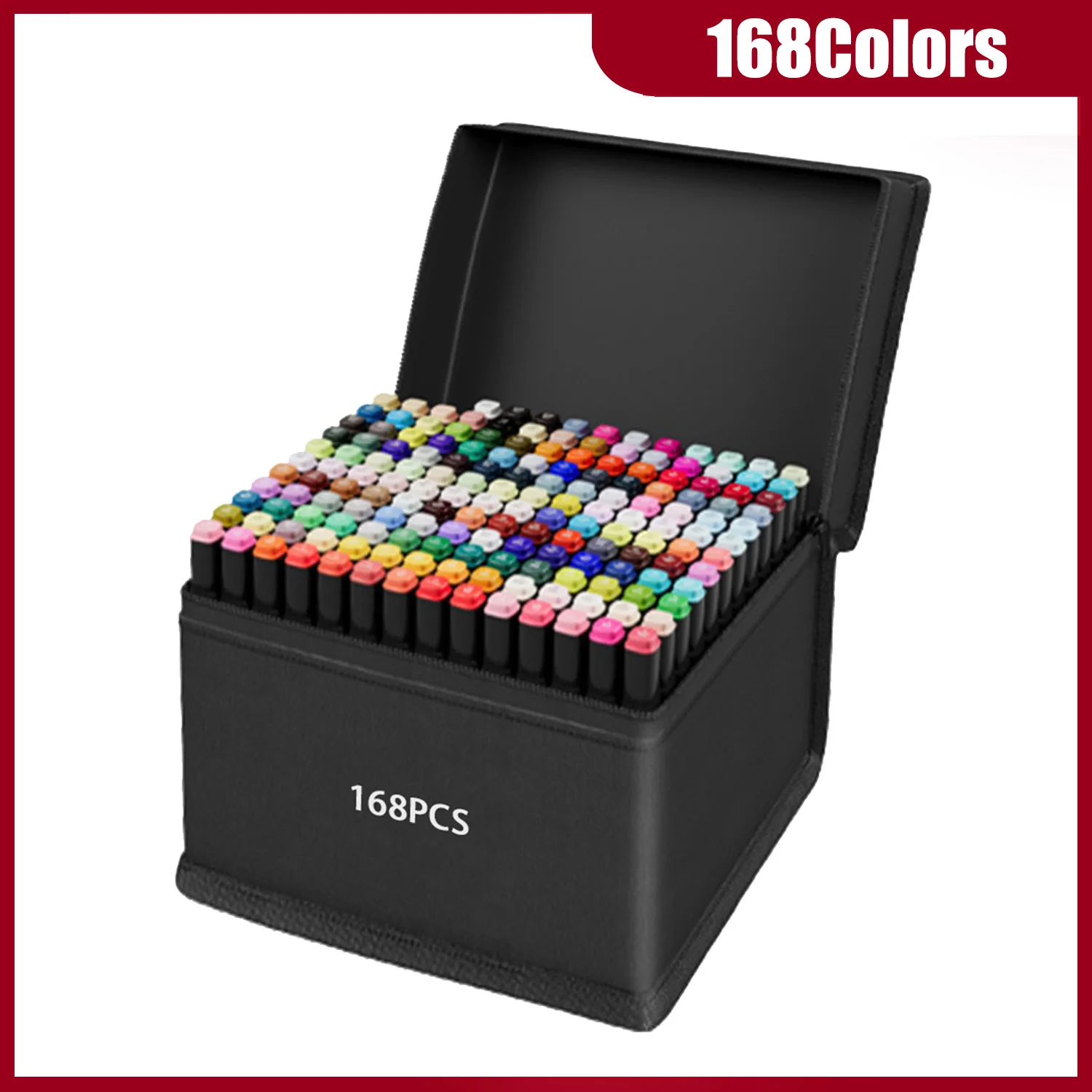 24-262 kleuren alcoholtekening markers Dual Tip permanente kunstschets markers voor illustratie schoolbenodigdheden kerstcadeaus - afbeelding 1