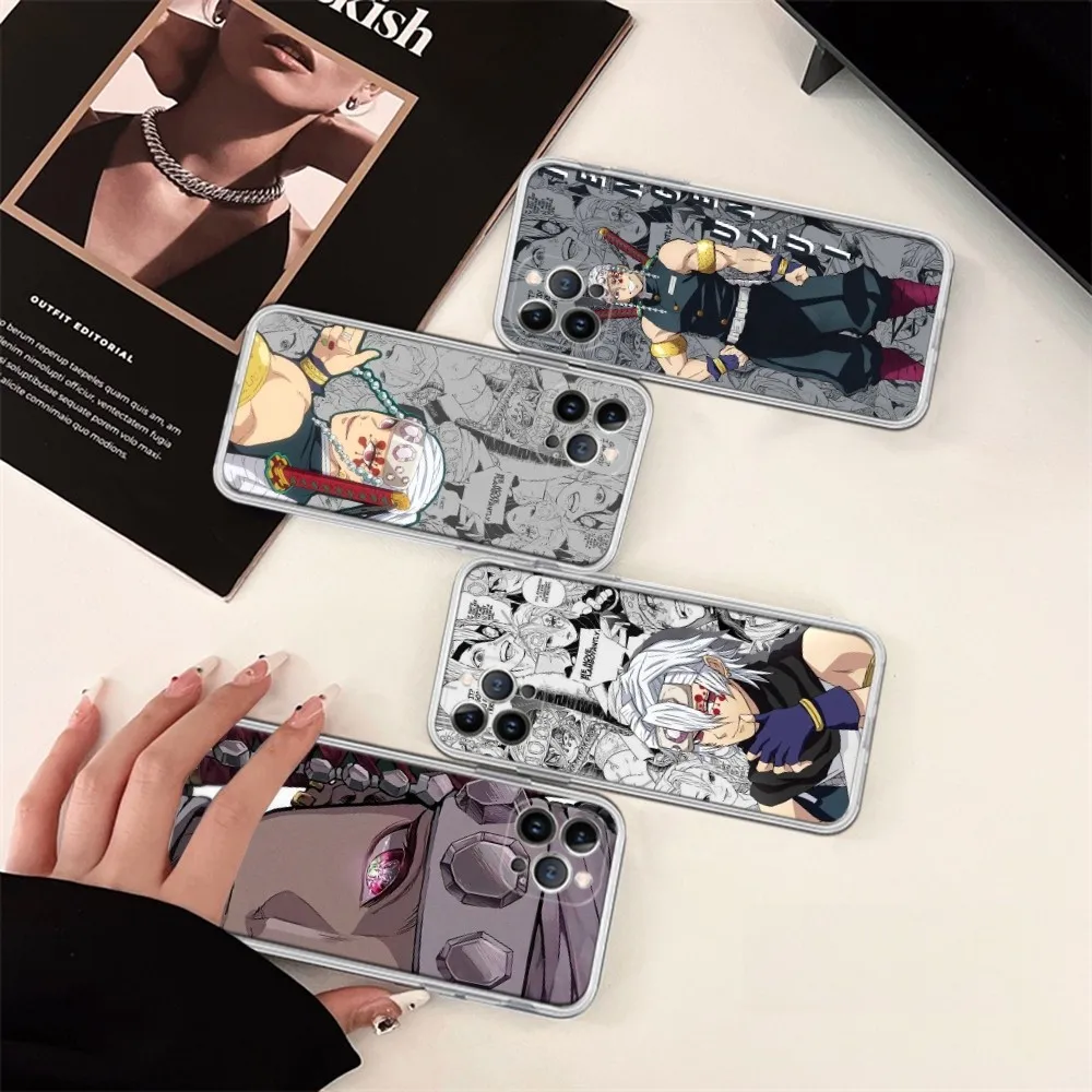 Demon Slayer Uzui Tengen Phone Case Silicone Soft For Iphone 16 15 14 13 12 11 Pro Mini XS MAX Plus X Cover