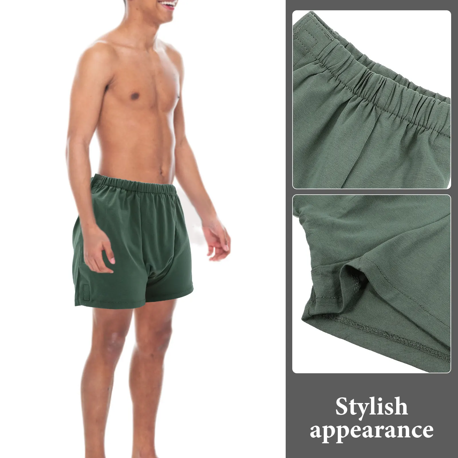 

Men's Cotton Postoperative Fracture Rehabilitation Easy Wear Removable Washable Reusable for Bedridden