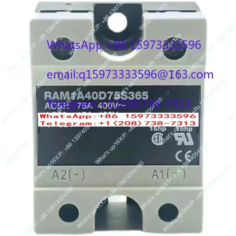 RAM1A40D75S365 Solid State Relay 75A 400V DC Control AC for Industrial Automation