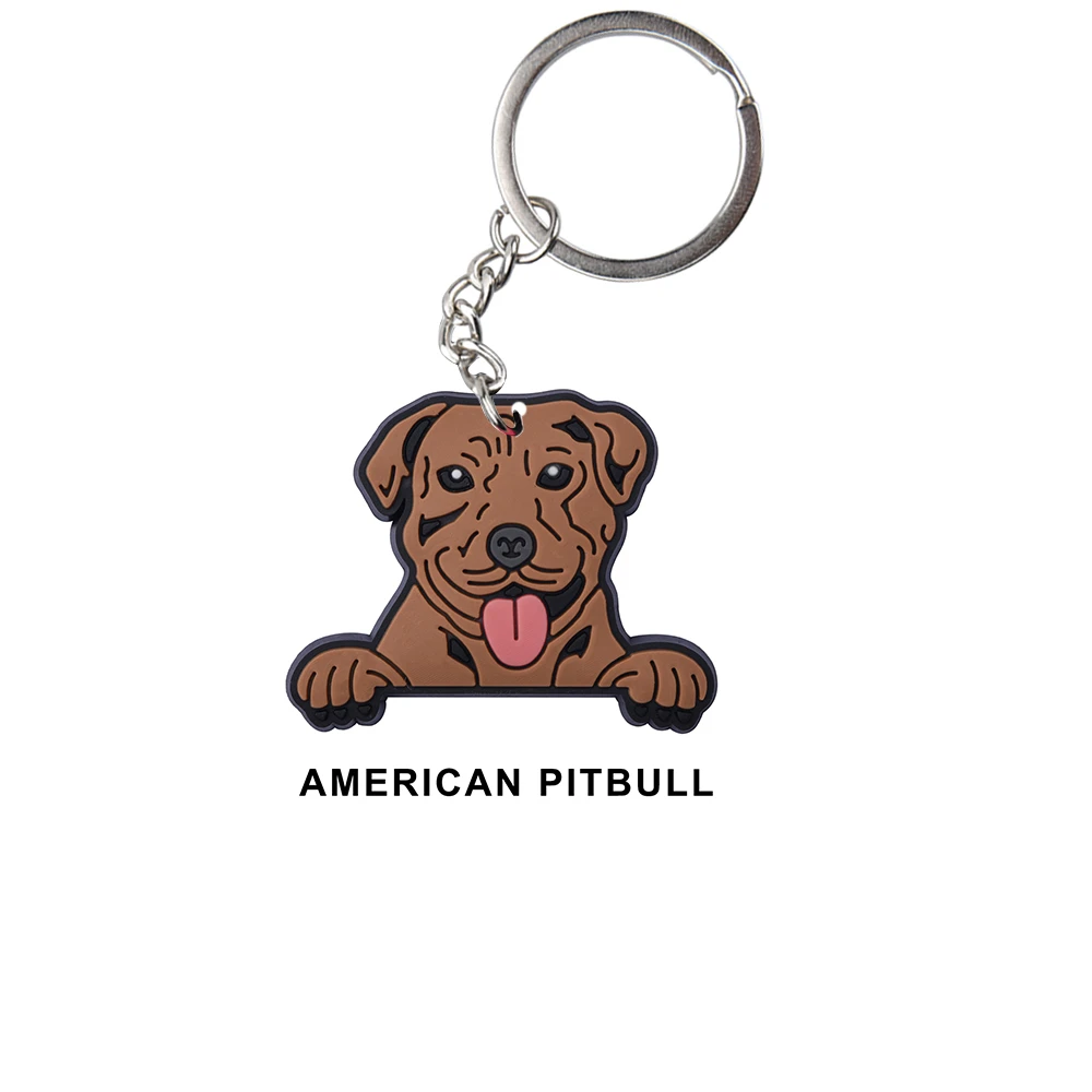 Cartoon Various Dog Keychains Alaskan Malamute Cane Corso Keyrings Kids Beagle Key Chains Chow Chow Boxer Key Rings Kid Gift