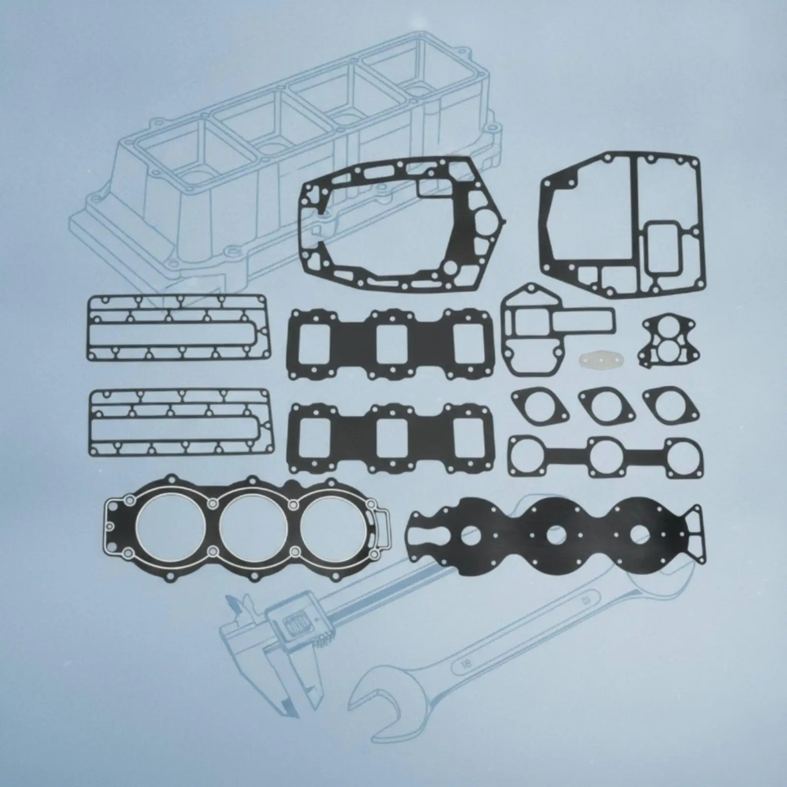Outboard Gasket Paper Set Marine Engine Seal Pack Repair Kit for 9.9FMH 15FMH Boat Motor Maintenance