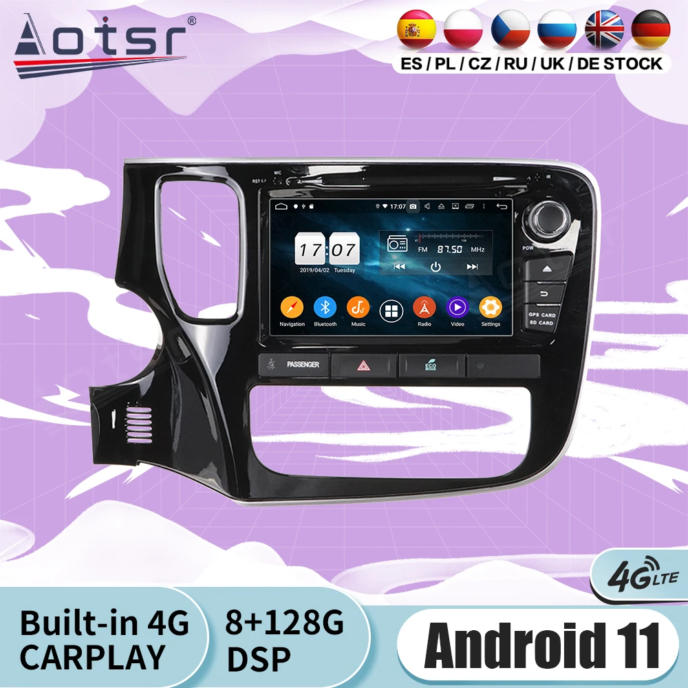 2 Din Multimedia Stereo Android 11 For Mitsubishi Outlander 2014 2015 2016 2017 2018 GPS Audio Radio Receiver Recorder Head Unit