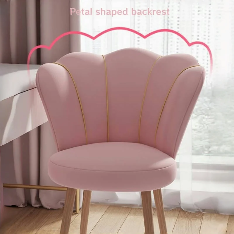 Make-upstoel, rugleuning voor thuis, draaibaar, eenvoudige nail art-kruk, lichte luxe, damesslaapkamer, kapstoel, bureaustoel