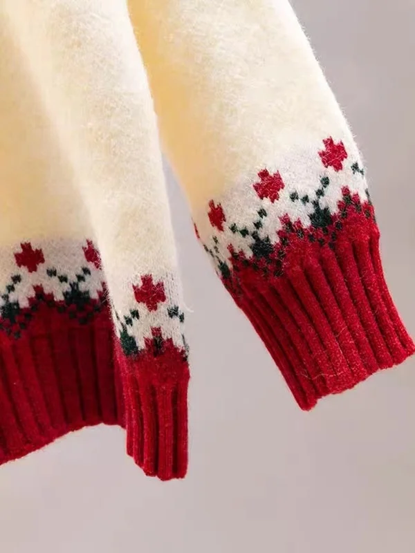 Sweter damski z wysokim kołnierzem Cisas Theme Thiened, dzianinowy, miękki, wygodny, idealny do noszenia na co dzień, długi rękaw, top.