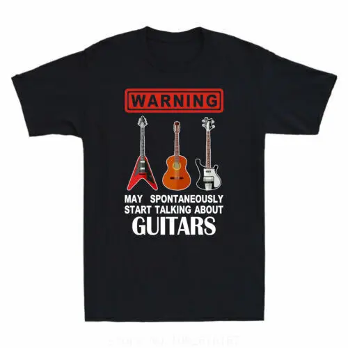 

Guitar Shirt Warning May Spontaneously Start Talking About Guitars Men's T-Shirt wholesale cheap graphic t shirts 2024