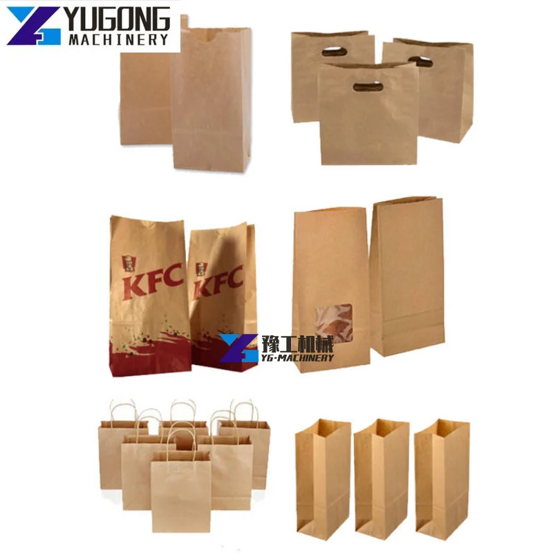 Food Packing Bags Forming Machinery Environmentally Friendly Paper Bag Making Machine