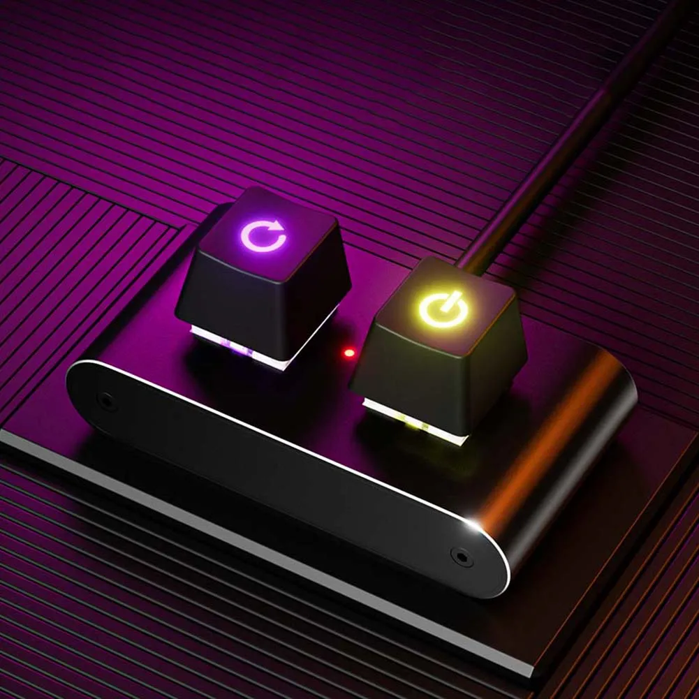 Desktop Switch Splitter met kleurrijke LED HDD LED externe voedingsknop Computer aan/uit-schakelaar voor computermoederbord