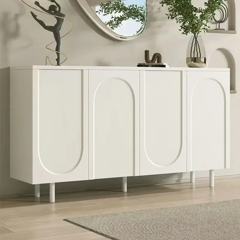 Shoe cabinet French door home against the wall new clearance cream integrated shoe rack Internet celebrity storage locker