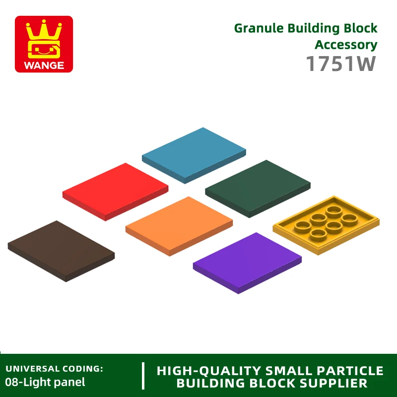 Wange 1751W 100g/70PCS Ceramic Tile 3x4 Block Moc Compatible with Brick DIY Children's Toy Assembly Parts