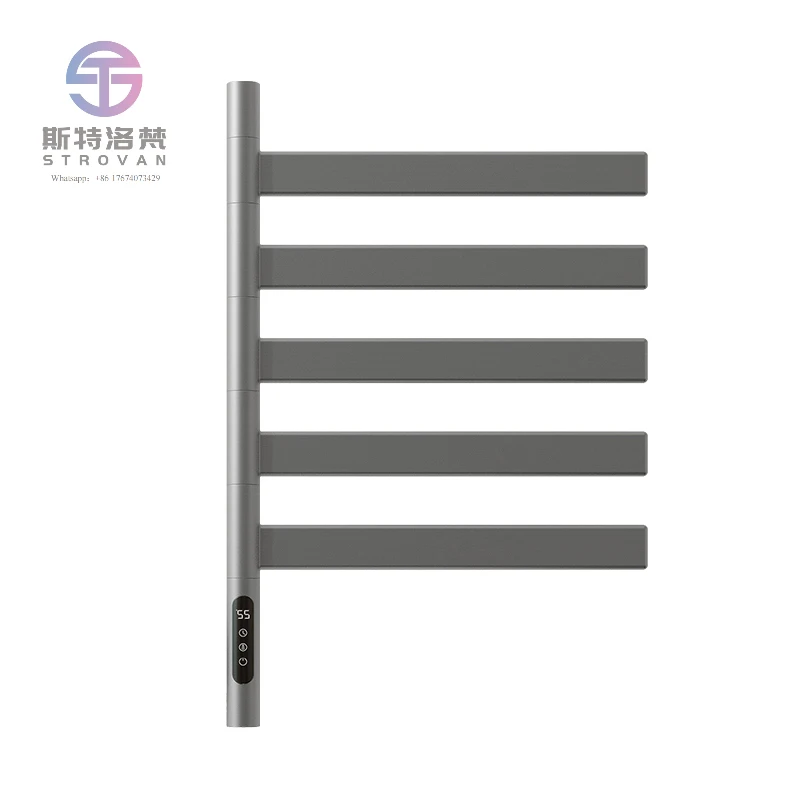 دفئا للتدوير شماعات حمام الجرف تسخين كهربائي مع قضبان المناشف الأشعة فوق البنفسجية الرقمية تسخين منشفة رف للحمام #1