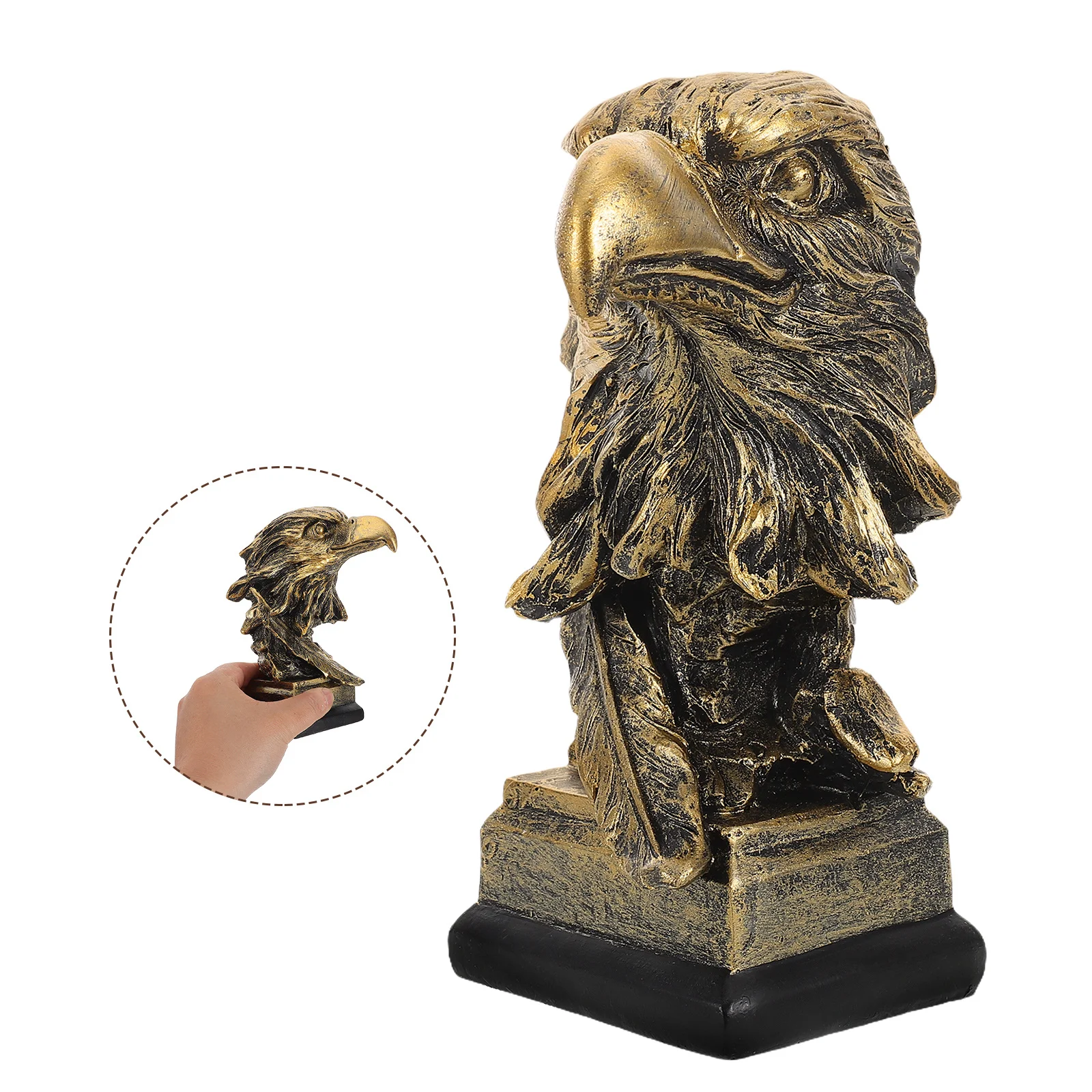 

6.5 Inch Nordic Style Animal Sculpture Resin Eagle Head For Living Room Office Desktop Bookshelf Display Retro Bird Statue Home