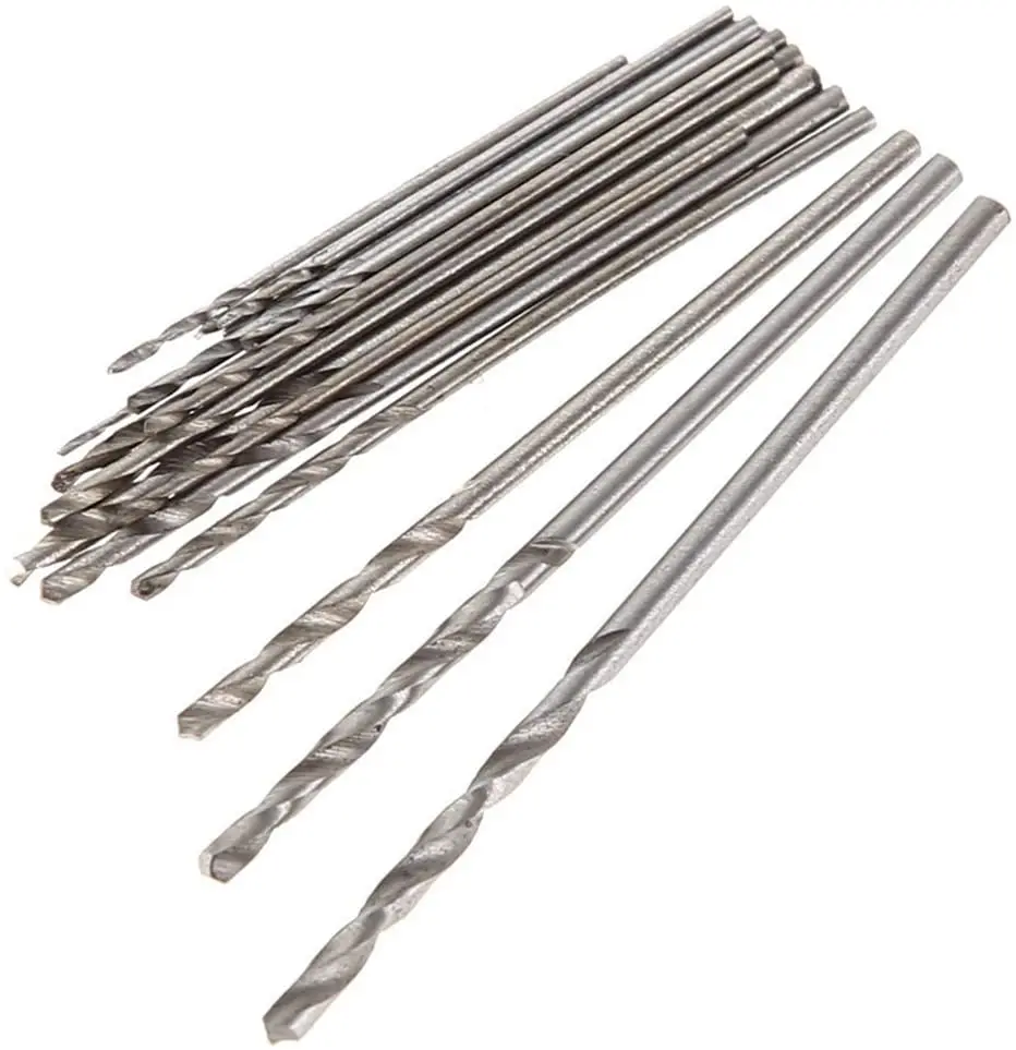 20Pcs 0.3-1.6มม.Mini Micro สว่านชุดบิต Twist เจาะ DIY ชุดโรตารี่เครื่องมือ