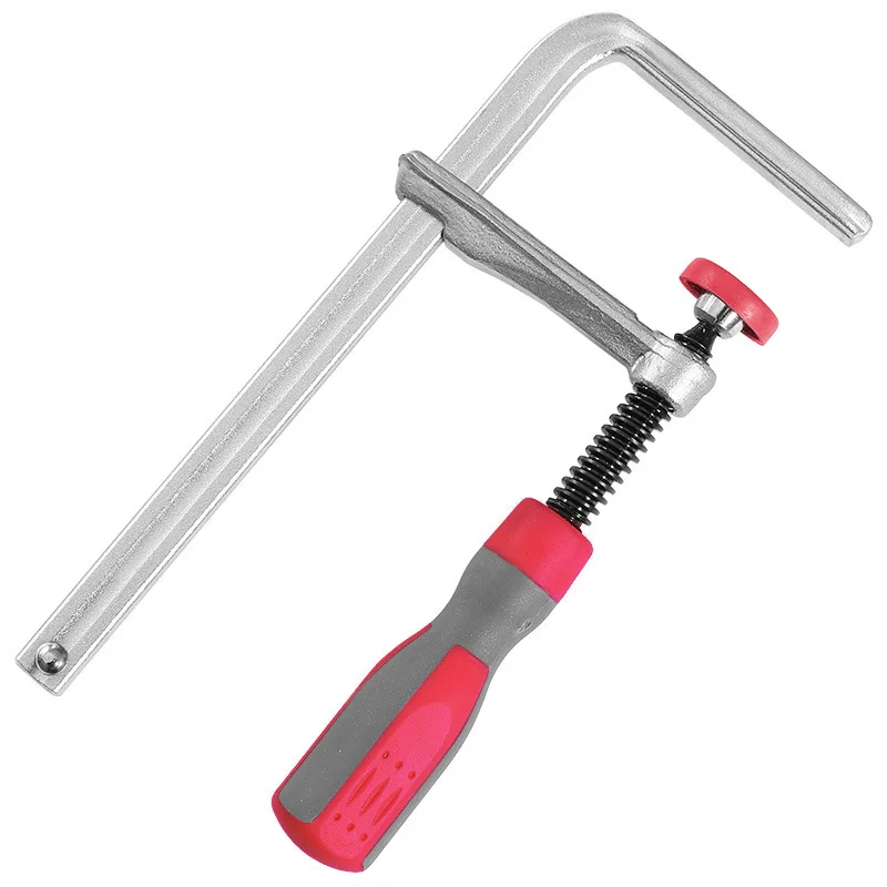 1Pc 160mm Wood Handle Guide Rail Clamps with Screw Action Arm for Woodworking MFT Table and Cutting Track