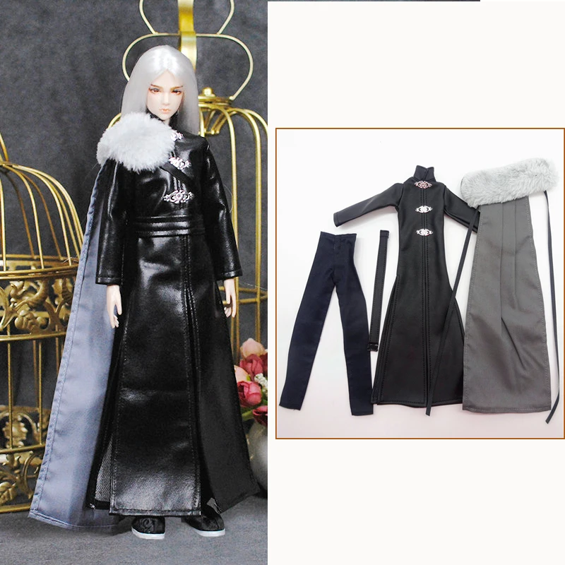 Handmade 1/6 Male Doll Clothes Han Chinese Clothing Hanfu For Dolls 30cm Boy BJD Dolls Accessories Toys