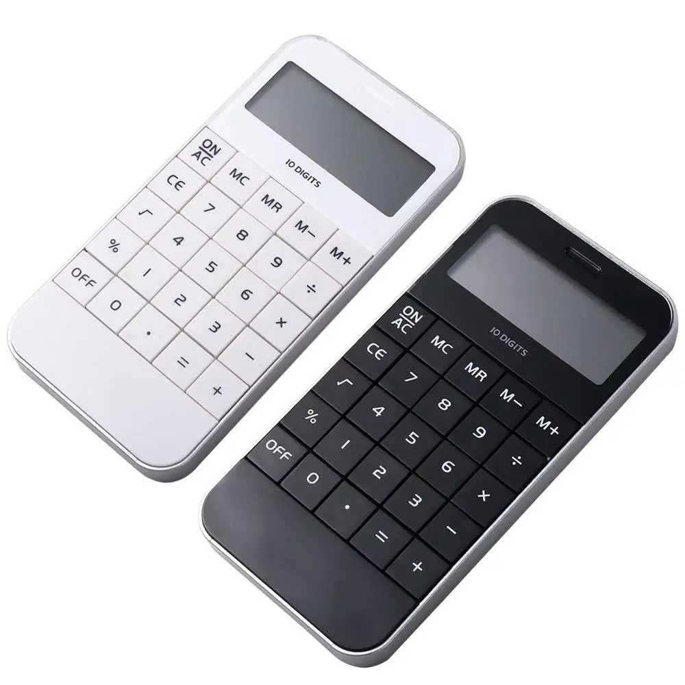 School Mini Universal Display Pocket Office Electronic Digit Calculator White Black