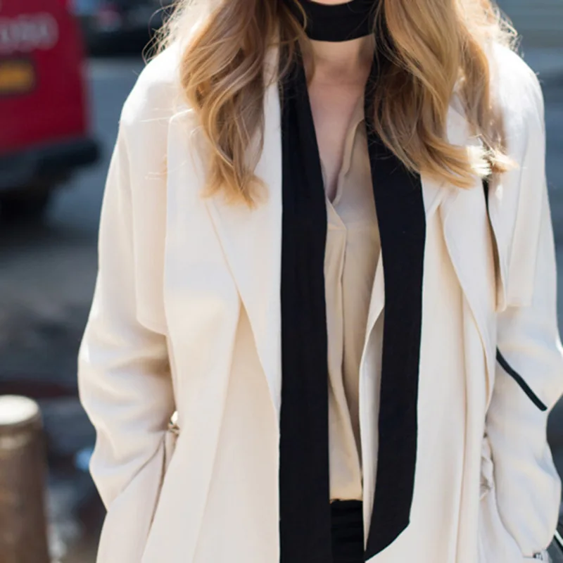 

Длинный узкий шарф, женский ободок для волос на шею, однотонный платок с принтом, шейный платок, женский модный галстук с ручкой, лента, новинка 2024 года