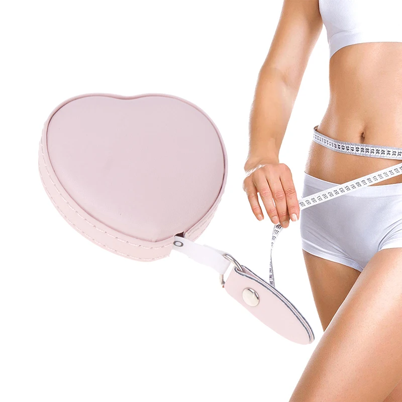 New 1.5m Cute Heart Shape Tape Measure Portable Flexible Ruler Soft Leather Wear Resistant Mini Ruler