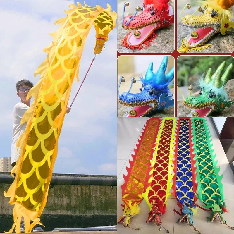 Dragon streamer colorido de fitness para niños y adultos, Equipo de Rendimiento de baile de dragón, juegos al aire libre, envío gratis, 3m/5m