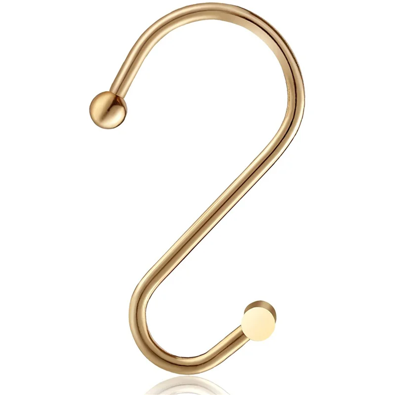 36x anéis de ganchos de cortina de chuveiro, anéis decorativos de bronze para haste de chuveiro, ganchos de chuveiro cabides em forma de t-abxk