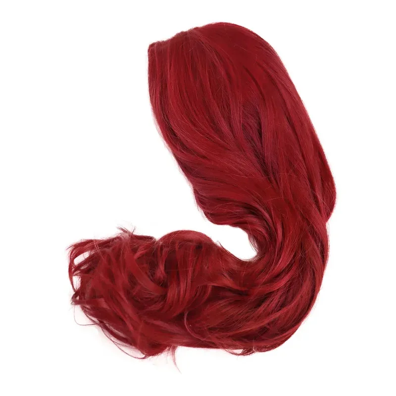 Synthetic Red Long Curly Wigs for Women Natural Hairline Wave Wig with Cap Female Daily Party Halloween Costume Cosplay Wear