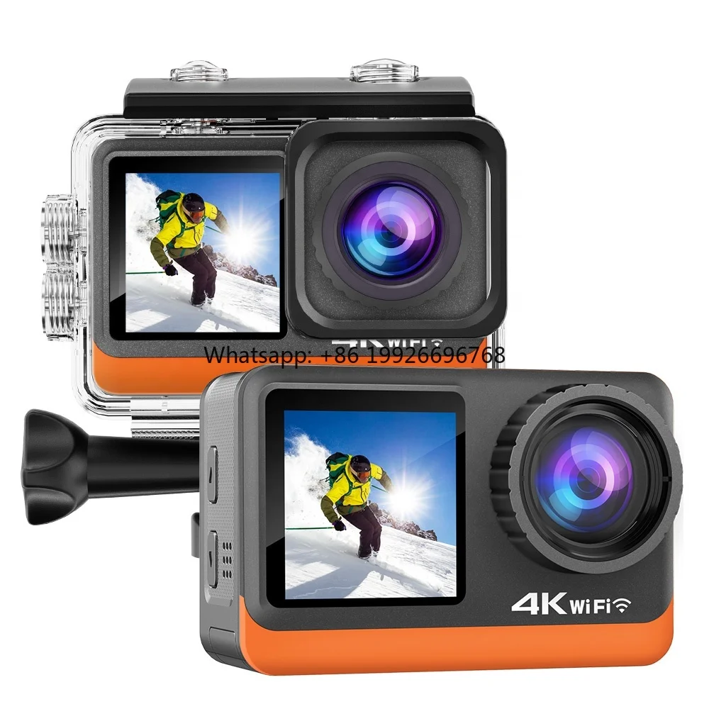 

Original 4k Wifi Action Camera Ultra HD IPS Dual Screen Vlog Youtube Digital Mini Action Sports Cameras 4K Waterproof