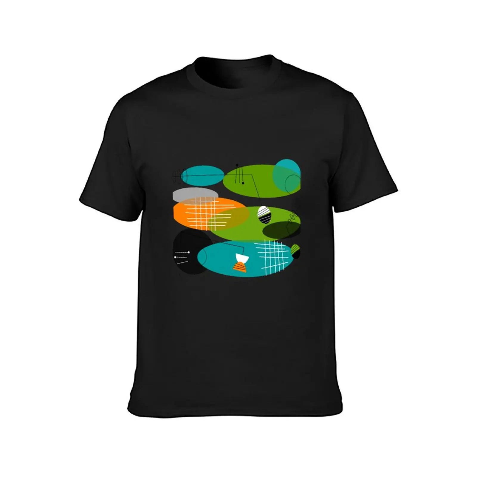 Mid-century modern ovals T-Shirt funnys plus sizes blanks t shirts for men