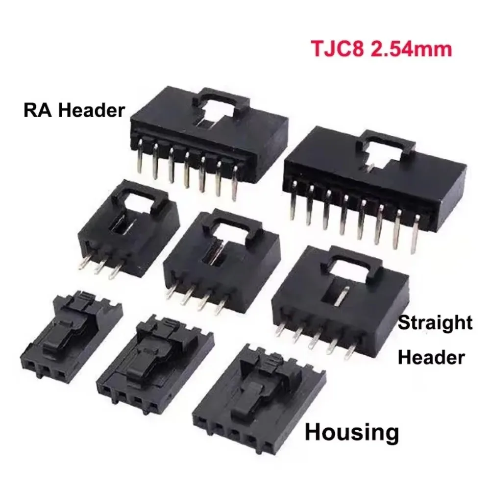 5Sets Single Row Dupont Connector Kit With Buckle Straight Pin Crimp Terminal Right Angle Good Conductivity Dupont Connector PCB