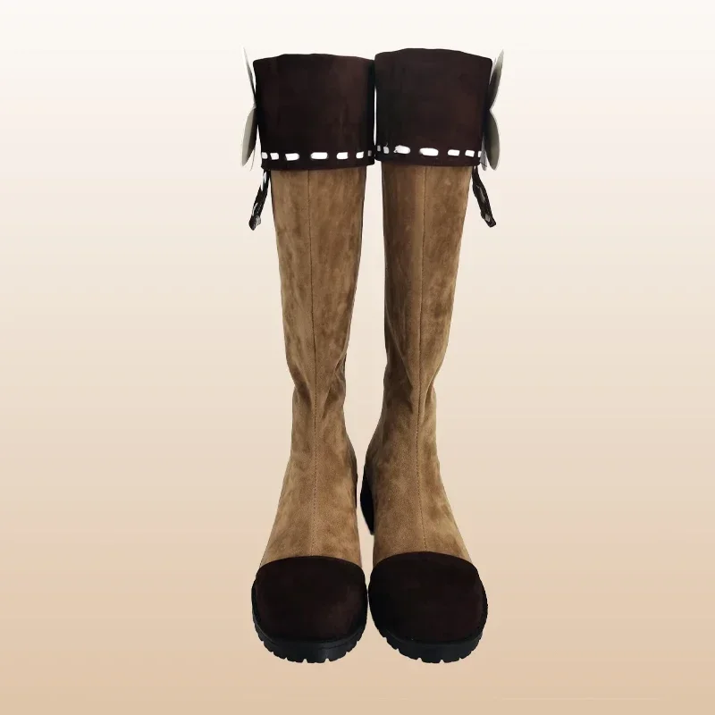 أحذية Genshinimpact Klee التأثيرية لعبة الرسوم المتحركة الهزلية أحذية طويلة Klee أزياء تنكرية أحذية الدعامة لحفلات الهالوين