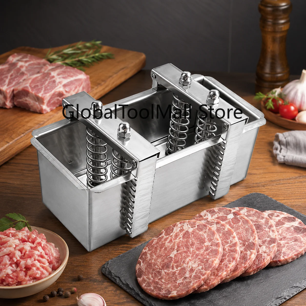 304 Stainless Steel Meat Press Mold Bacon Ham Forming Mold for Raw Cooked Meat Processing