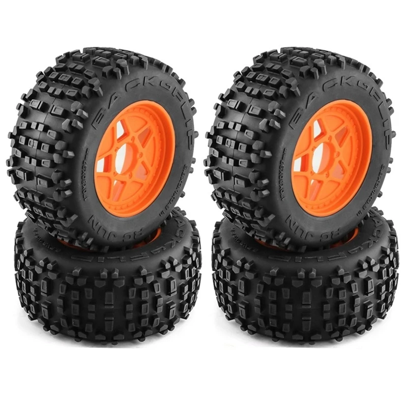 

4Pcs 170Mm 1/7 1/8 Monster Stunt Truck Tire 12Mm 14Mm 17Mm Wheel Hex For TRAXXAS Sledge ARRMA KRATON Outcast Tamiya